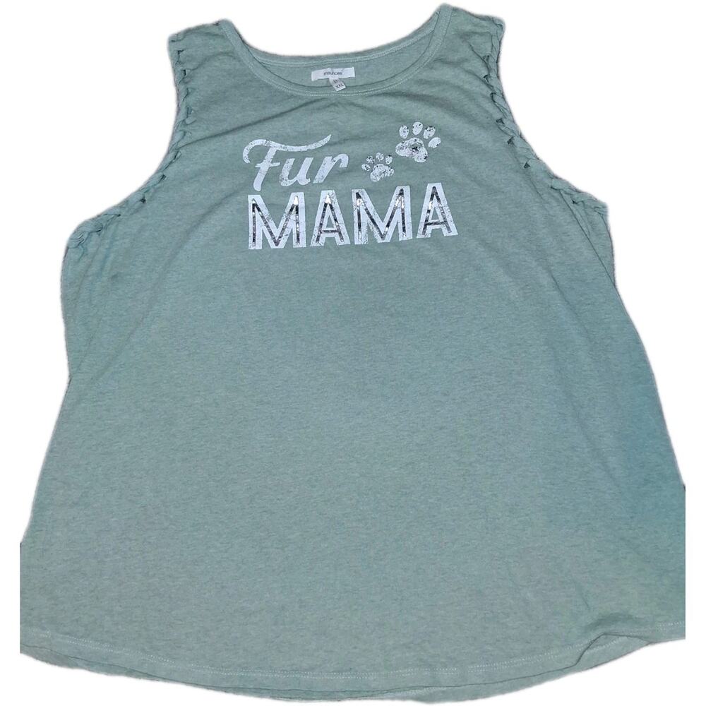 Maurice’s Women’s Tank Fur Mama Size XXL Green NWT